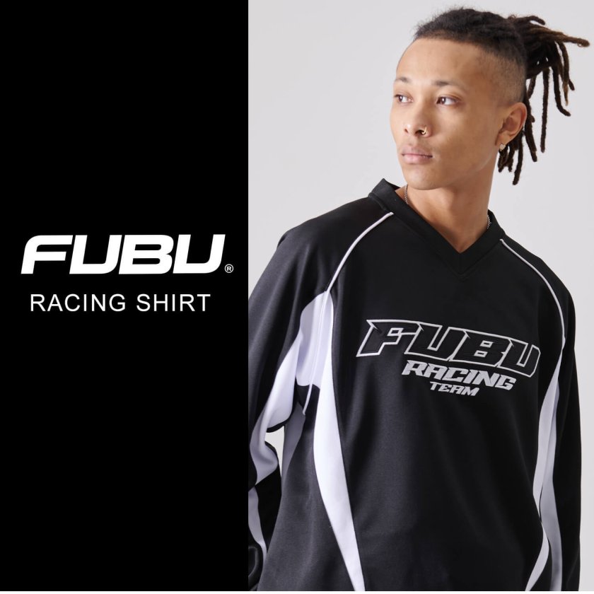 FUBU フブ シャツ メンズ 長袖 ジャージ レーシングシャツ ゲーム