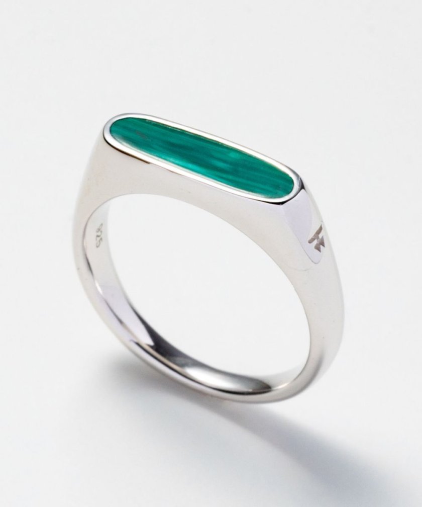 トムウッド TOM WOOD R75SBML01S925 リング Mario Ring Malachite