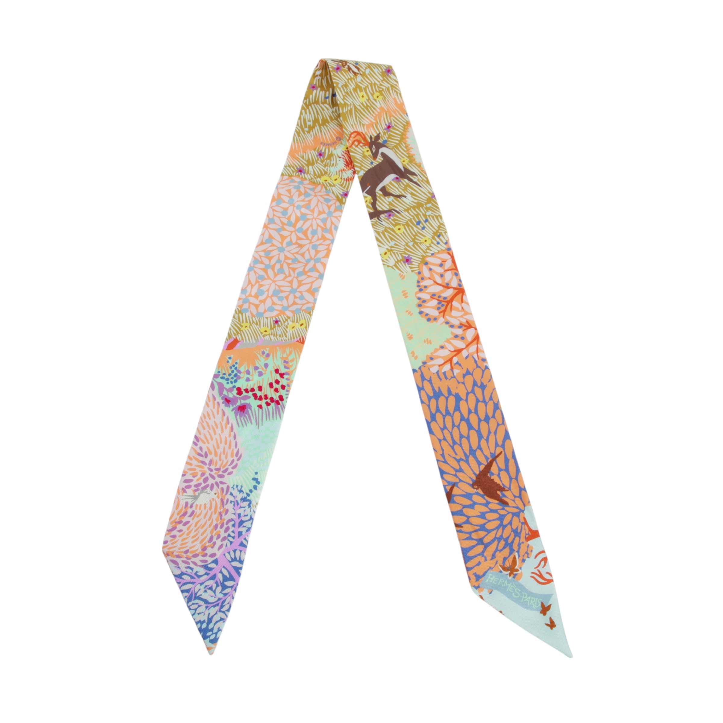 ランク A HERMÈS エルメス ツイリー 英国式庭園にて マルチカラー