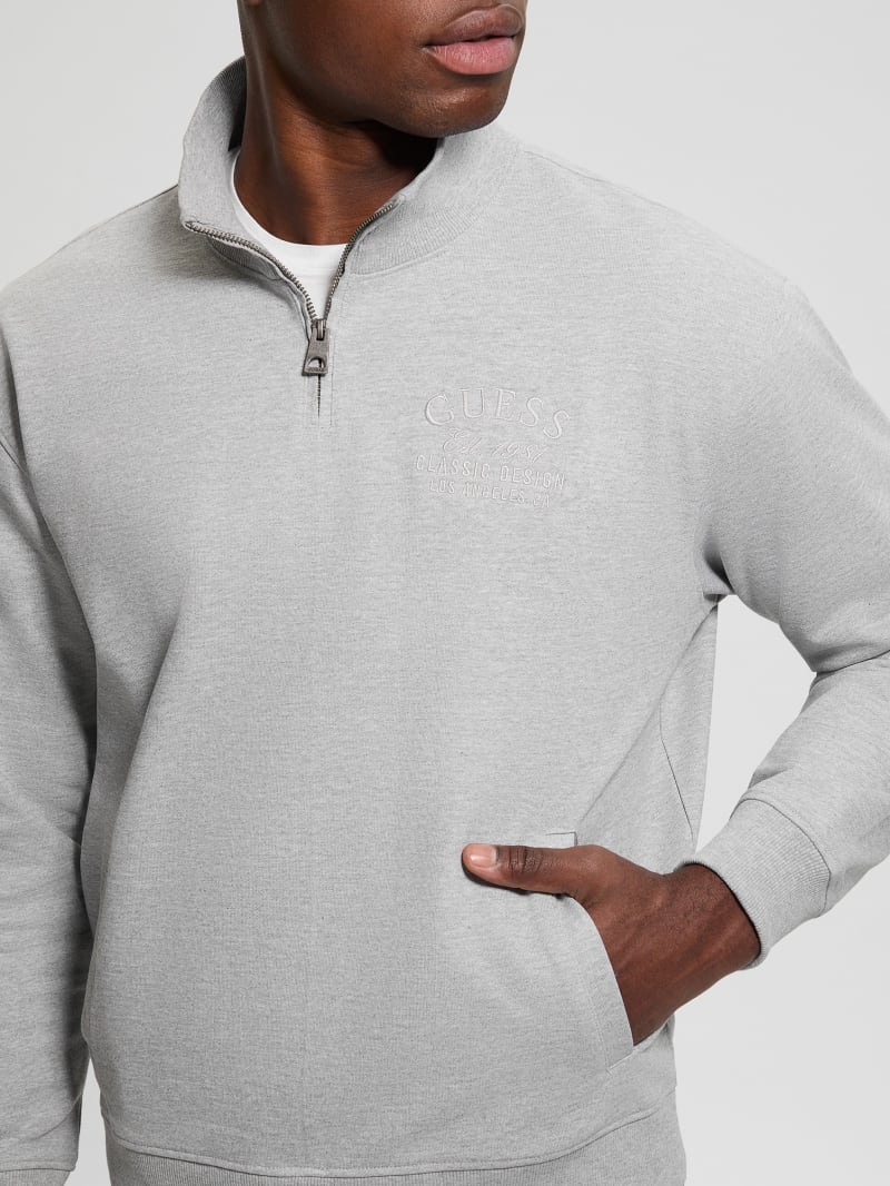GUESS® Eco Tyler Zip Mock Neck Sweater