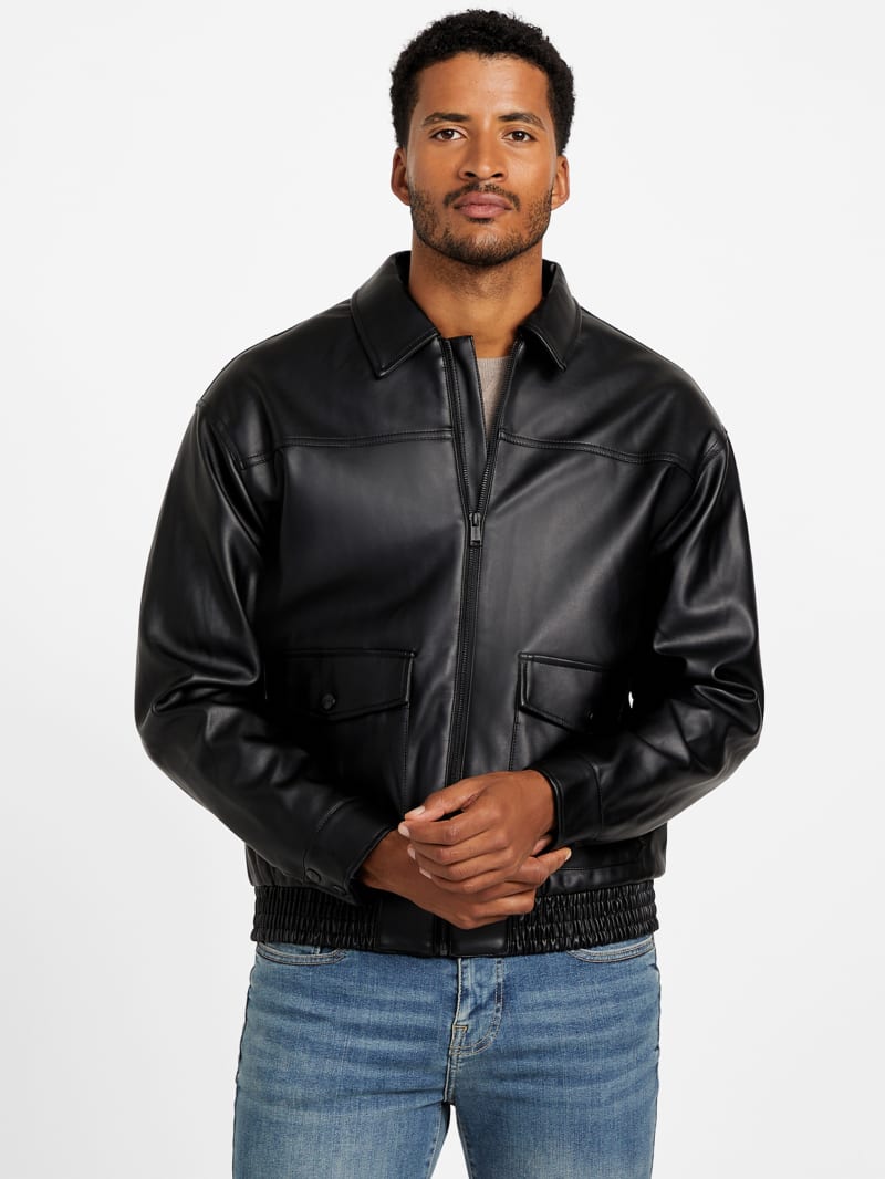 Jameson Faux-Leather Jacket | GUESS Factory