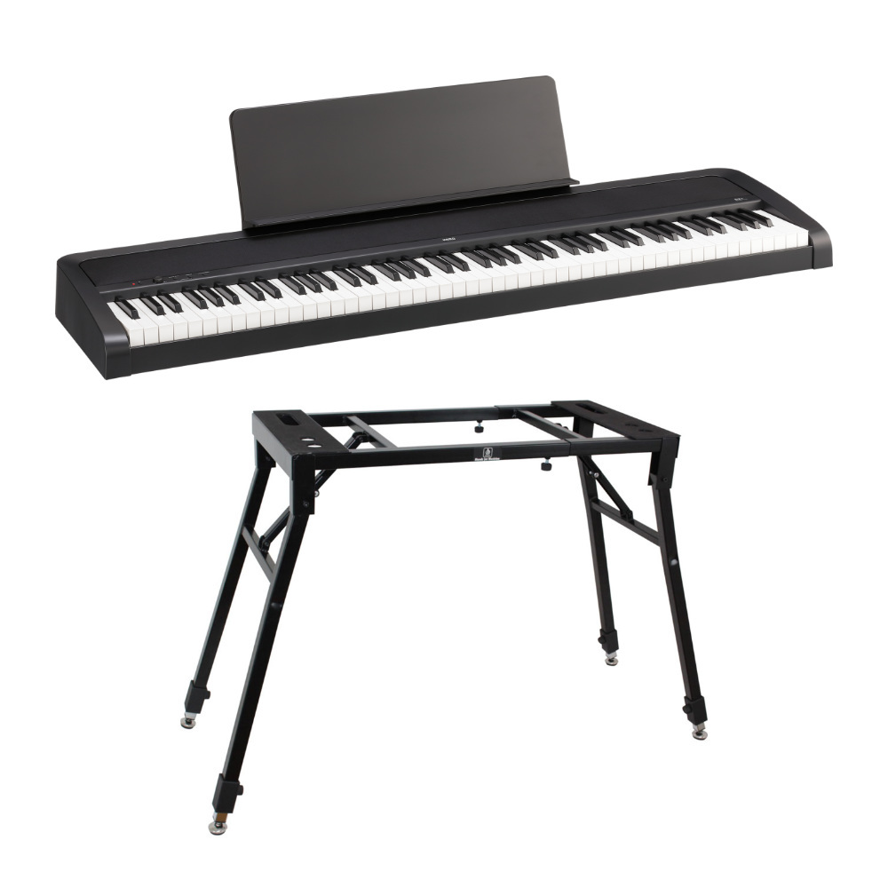KORG 電子ピアノ KORG B2+ BK コルグ 88鍵盤 4本脚スタンドセット