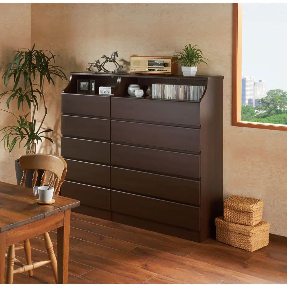 組立も簡単！ぴったりサイズがみつかるチェスト 4段・高さ112cm幅90cm