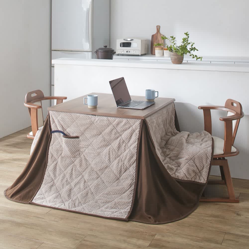 6段階に高さ調節できる！モダンダイニングこたつシリーズ テーブル 80