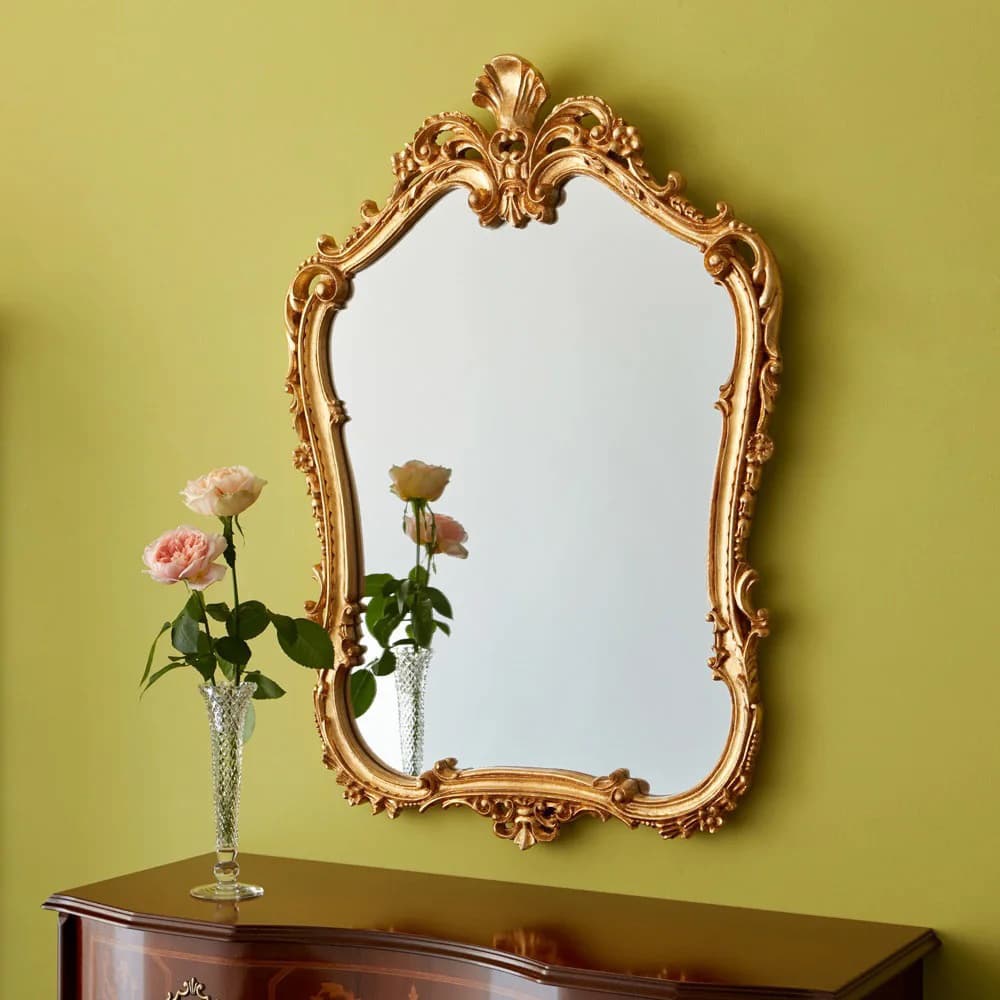イタリア製 壁掛け式 ゴールドミラー 通販 - ディノス