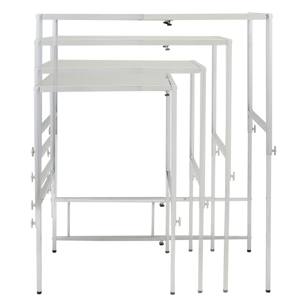 幅と高さが伸縮できるステンレス作業台 幅46～75cm 奥行60cm 通販