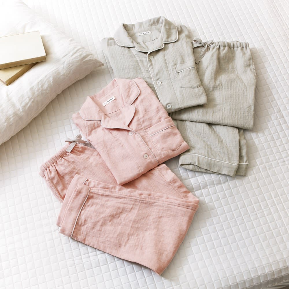 UCHINO マシュマロガーゼのカラーパジャマ レディース 通販 - ディノス