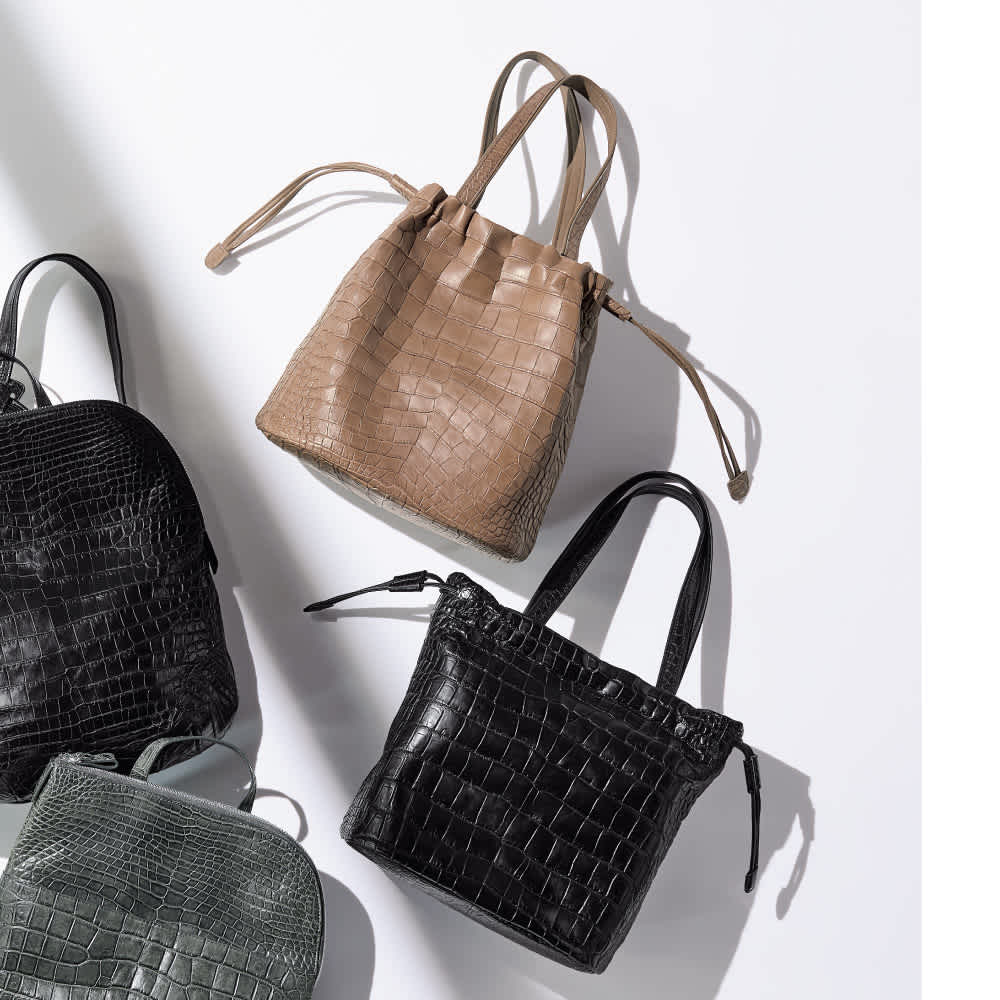 ソフトマットクロコダイル 巾着バッグ 通販 - ディノス