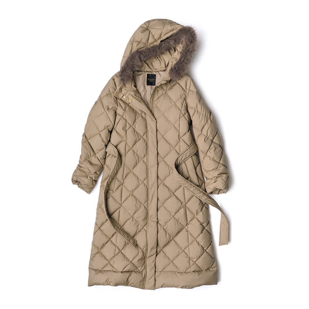 フェイクファー付き ロングダウンコート 通販 - ディノス