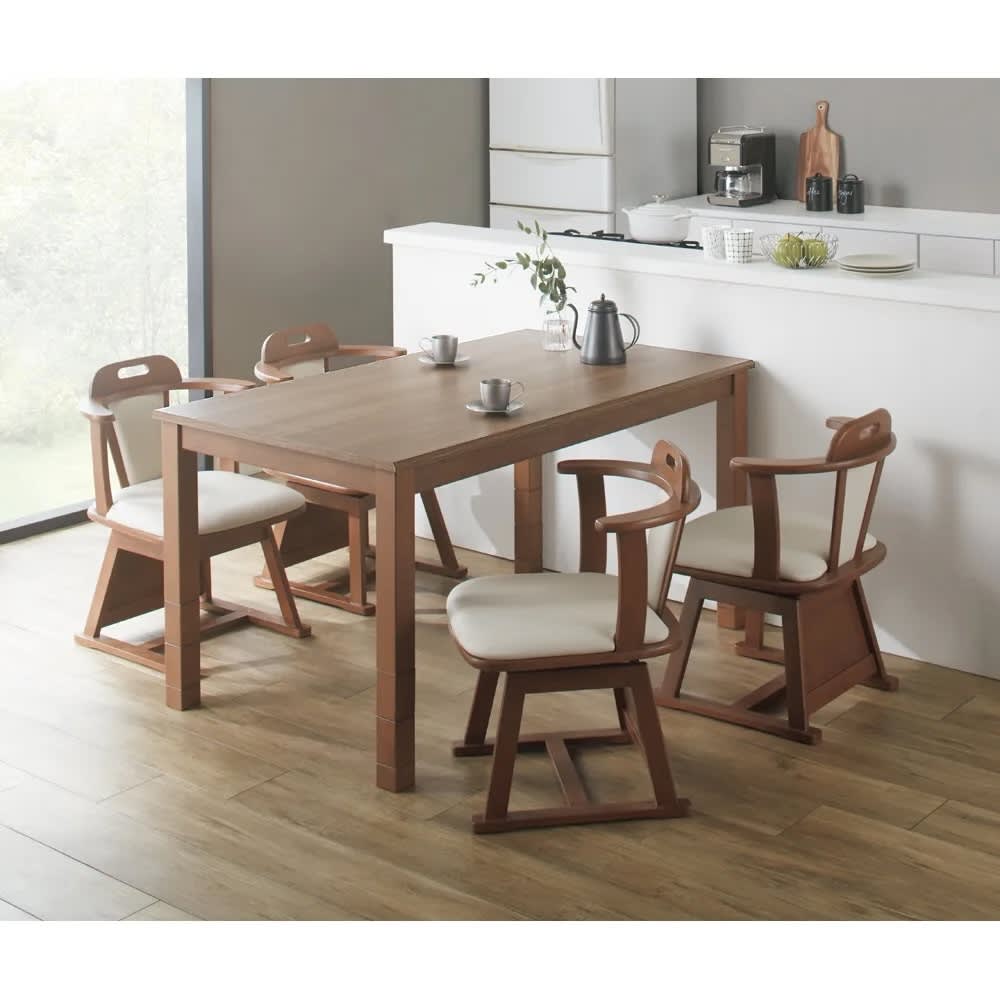 6段階に高さ調節できる！モダンダイニングこたつシリーズ テーブル