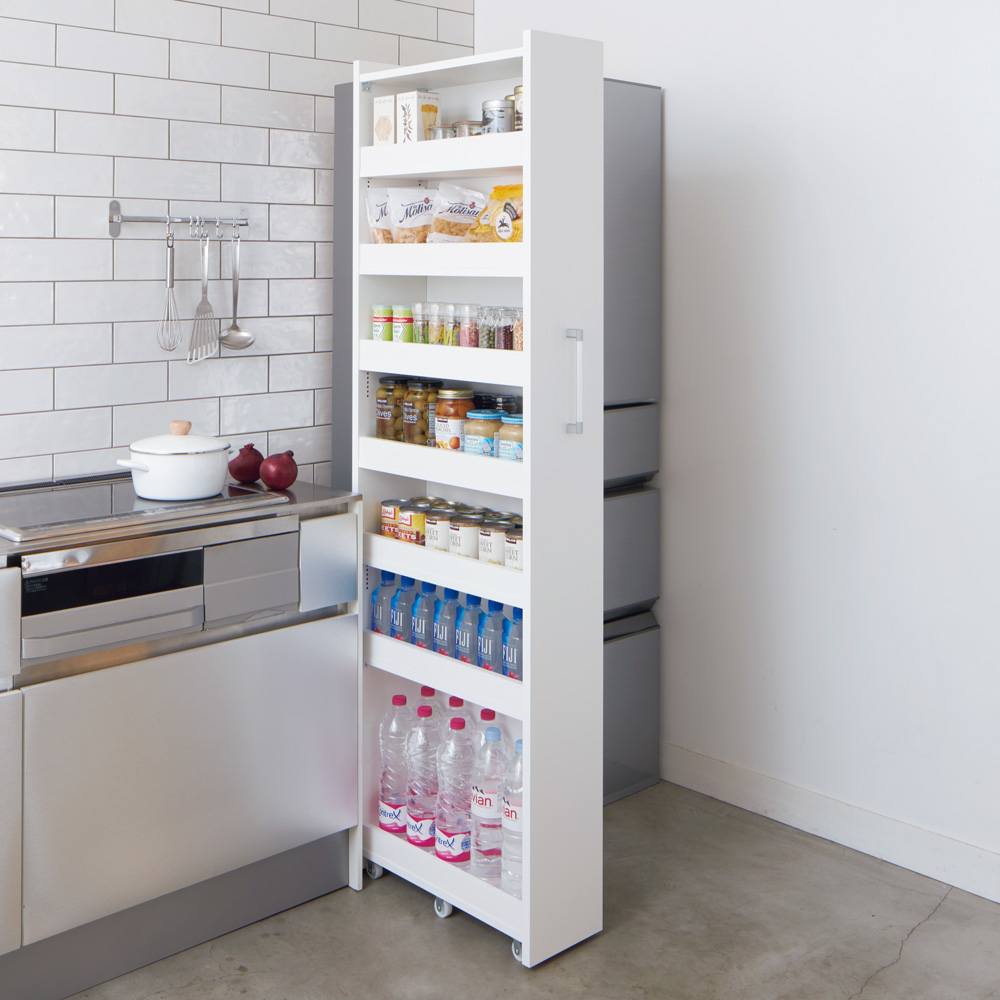 幅11奥行55cm］ 52サイズから選べる頑丈すき間ワゴン 完成品 日本製