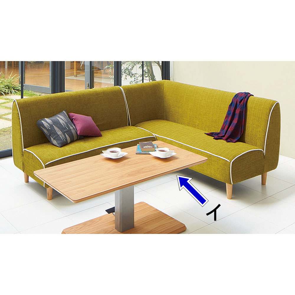 幅120cm］ 移動がしやすいキャスター付き昇降式テーブル 通販 - ディノス