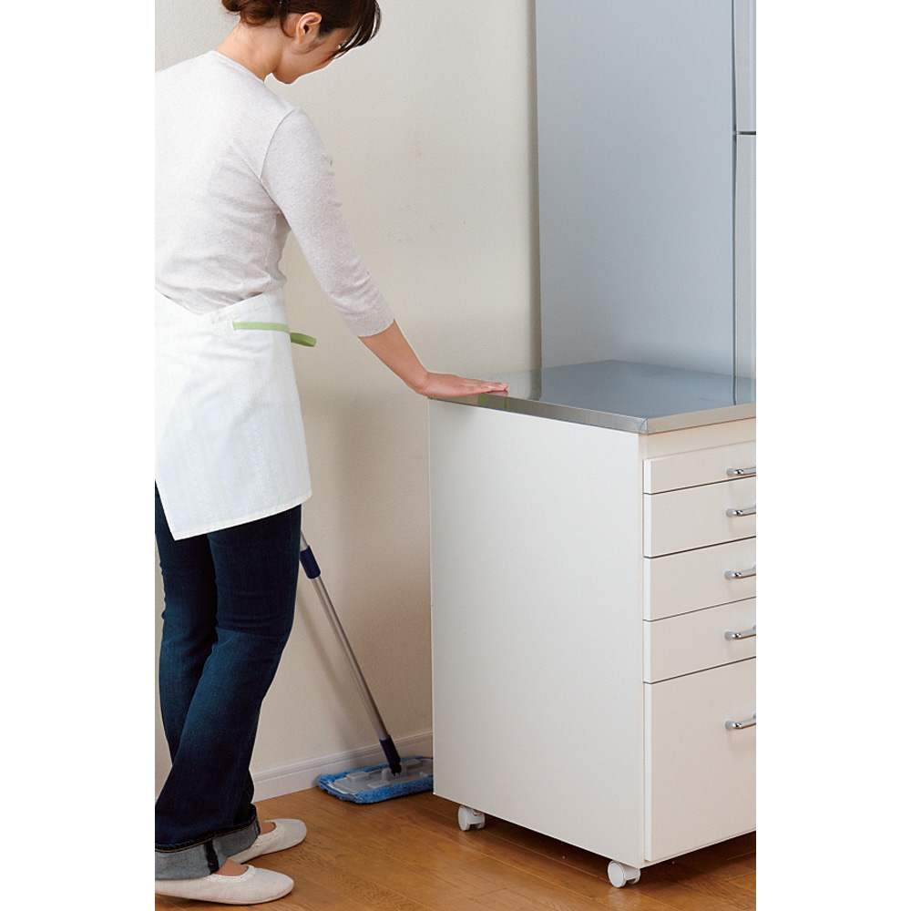 幅20奥行55cm］ ステンレス天板隙間収納 スライドタイプ 完成品 日本製