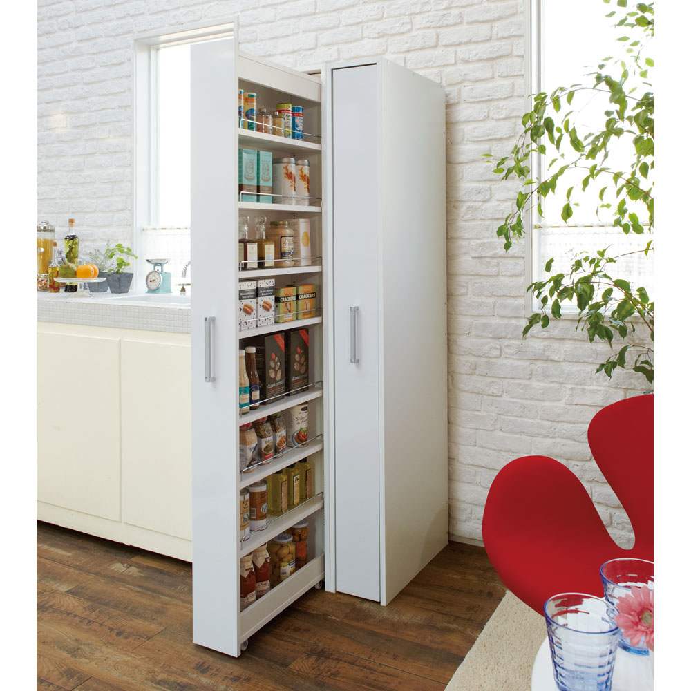 ボックス付きリバーシブル すき間収納庫 幅17奥行58cm 通販 - ディノス