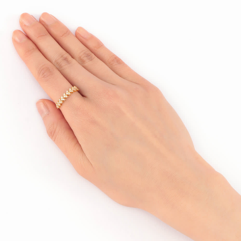 K18 0.3ctダイヤ チェーンリング 通販 - ディノス