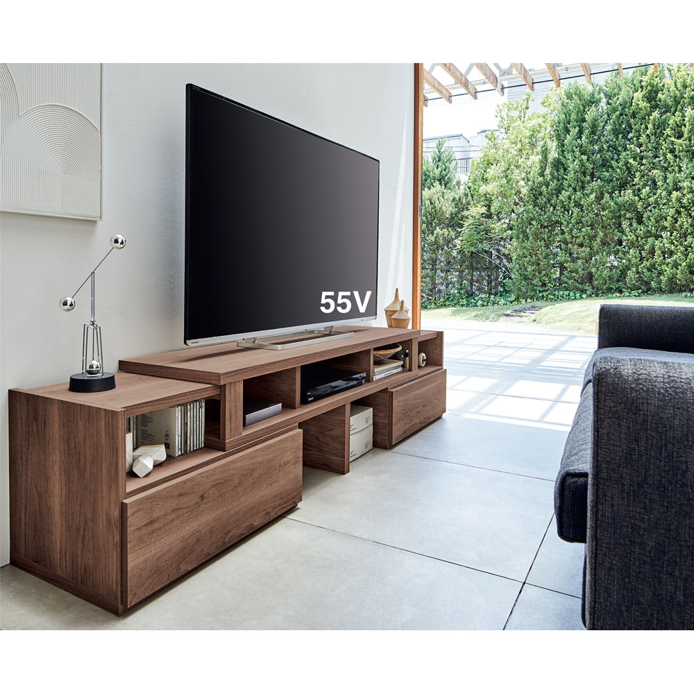 大型テレビが中心に置ける伸長式テレビ台 幅180cm～271cmタイプ 通販