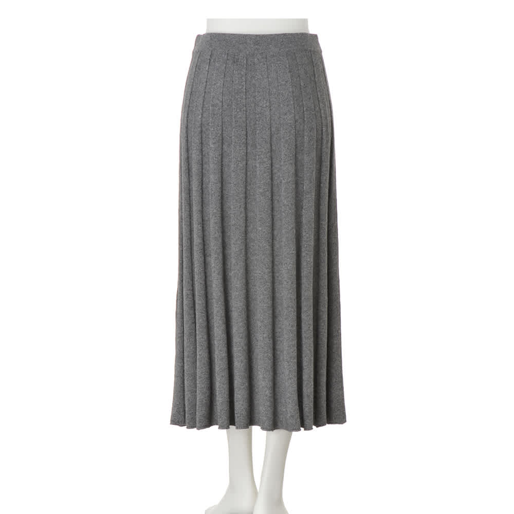 ウールカシミヤ プリーツ風ニットスカート 通販 - ディノス