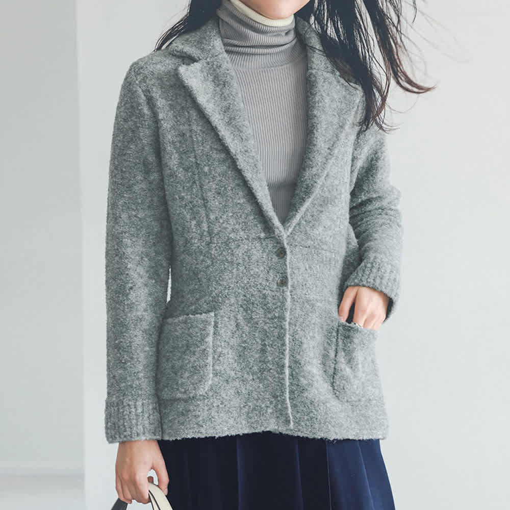 ブークレ ニットジャケット 通販 - ディノス