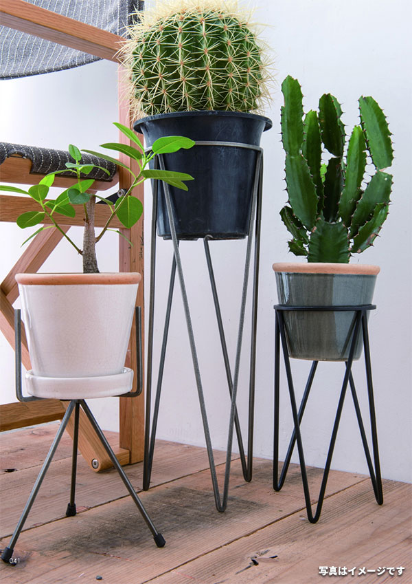 園芸ネット本店｜ポットスタンド シルバー （63598・5号鉢用・ロング