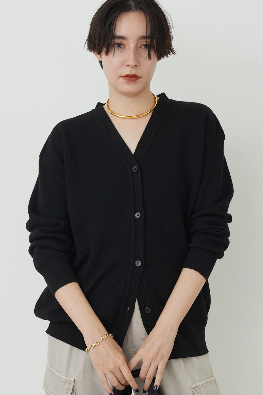 Whim Gazette(ウィム ガゼット)｜ミラノリブカーディガン/ブラック の