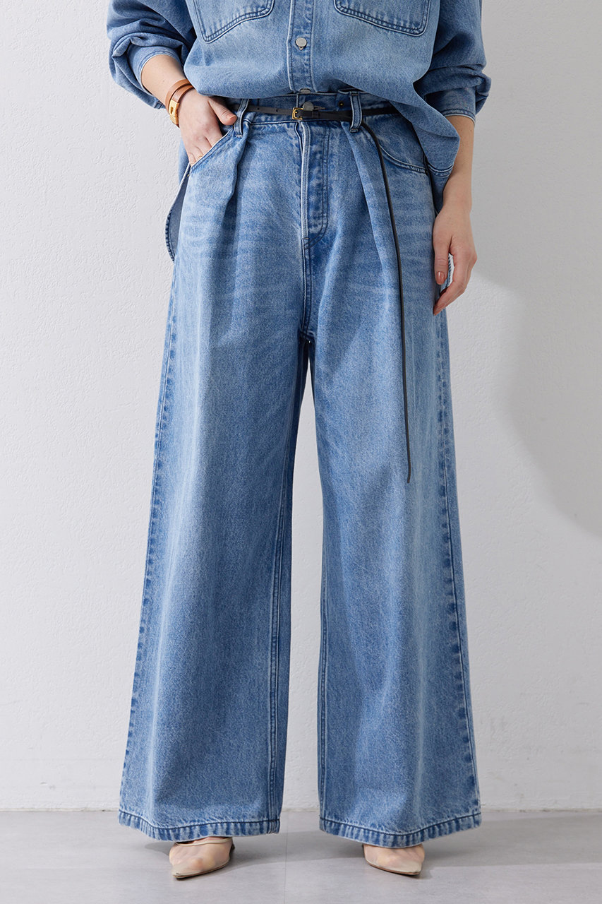 Whim Gazette(ウィム ガゼット)｜デニムタックパンツ/インディゴブルー