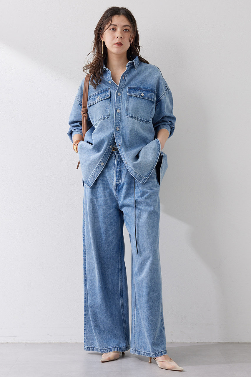 Whim Gazette(ウィム ガゼット)｜デニムタックパンツ/インディゴブルー