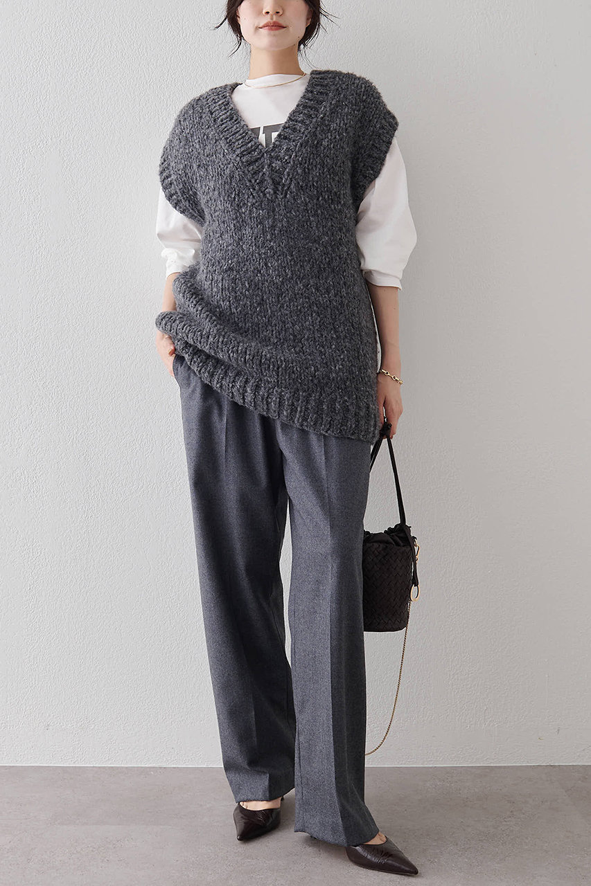 Whim Gazette(ウィム ガゼット)｜ハンドニットVプルオーバー