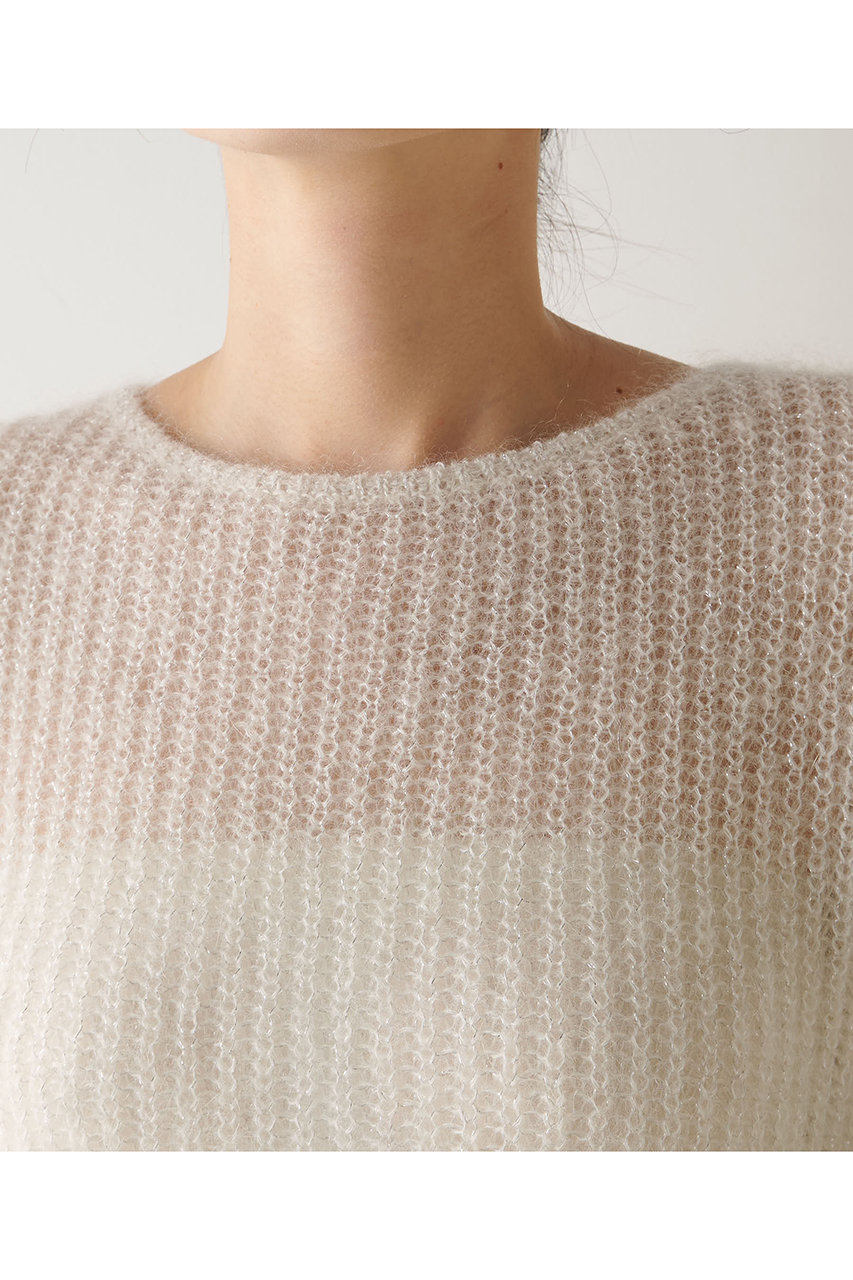 Whim Gazette(ウィム ガゼット)｜ラメモヘヤニットプルオーバー/オフ