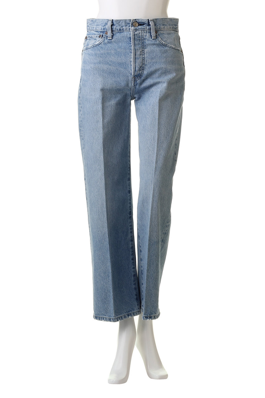 ebure(エブール)｜ウォッシュドデニム ワイドストレートパンツ/ライト