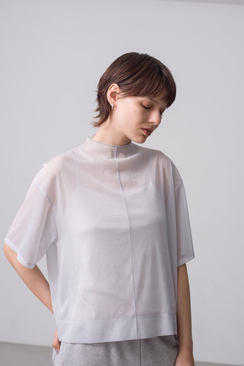 ebure(エブール)｜【店舗限定】シアーストレッチ ボックスシルエットT