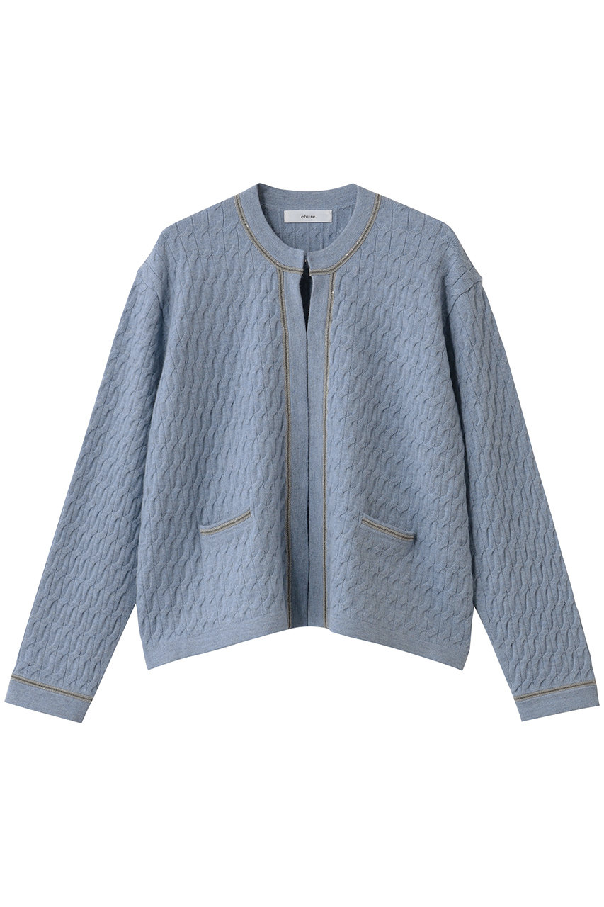 ebure(エブール)｜ブレードポイントケーブルニット クルーネック