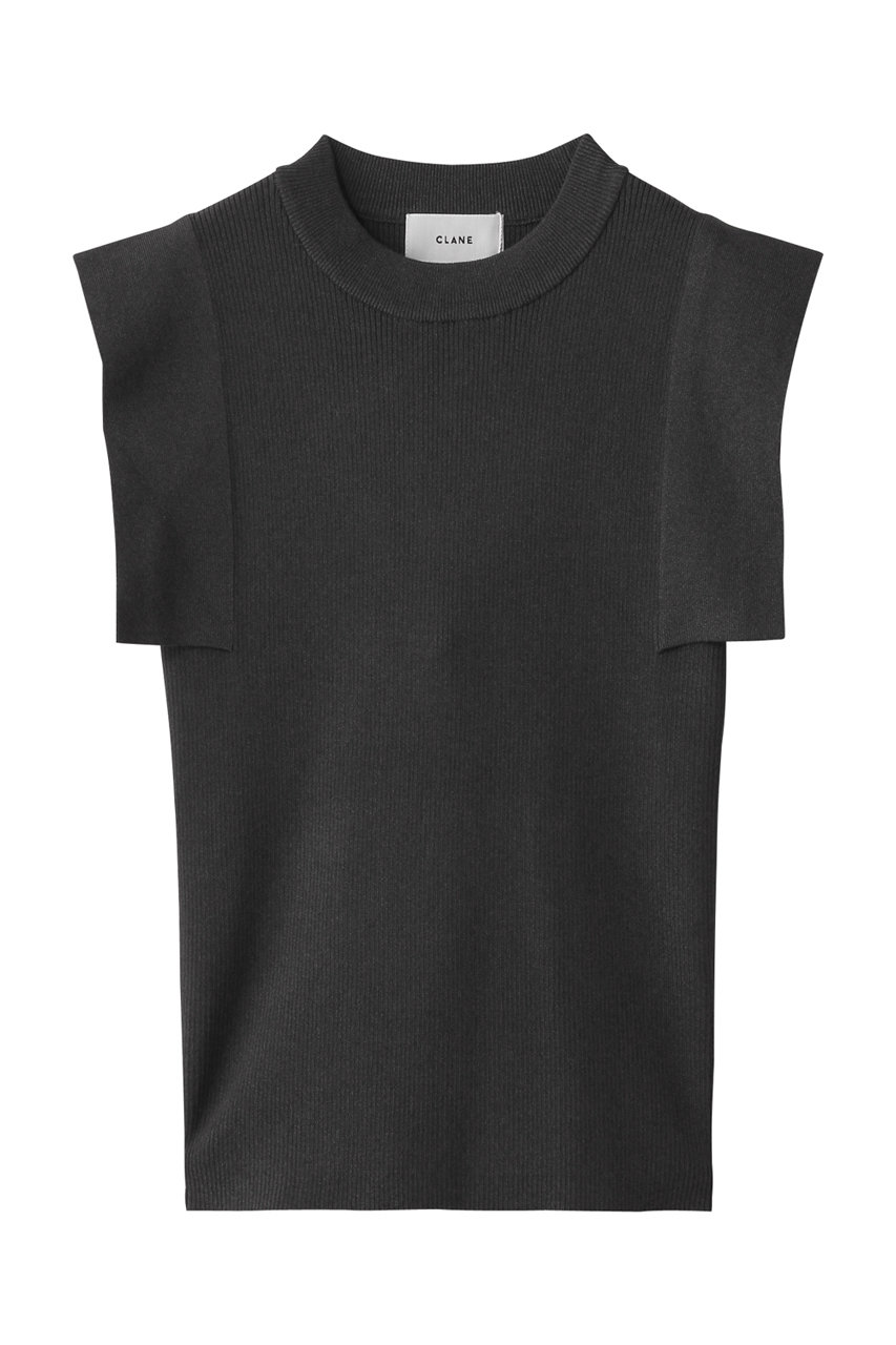CLANE(クラネ)｜SQUARE SLEEVE KNIT TOPS/ニット/CHARCOAL の通販