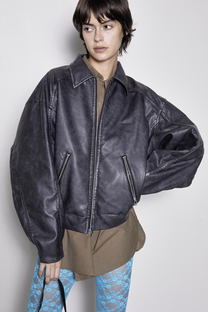 MAISON SPECIAL(メゾンスペシャル)｜Washed faux Leather Blouson