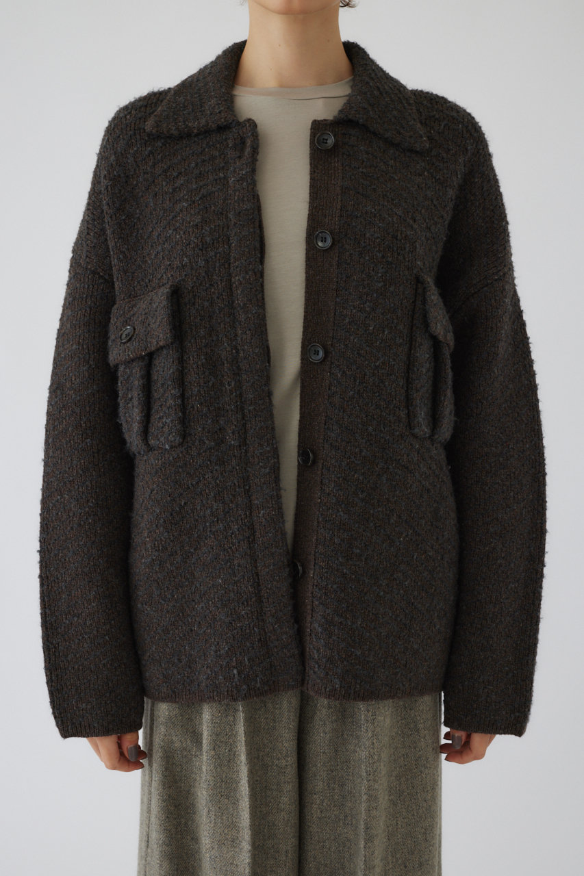 RIM.ARK(リムアーク)｜Knit blouson/ブルゾン/ブラウン の通販