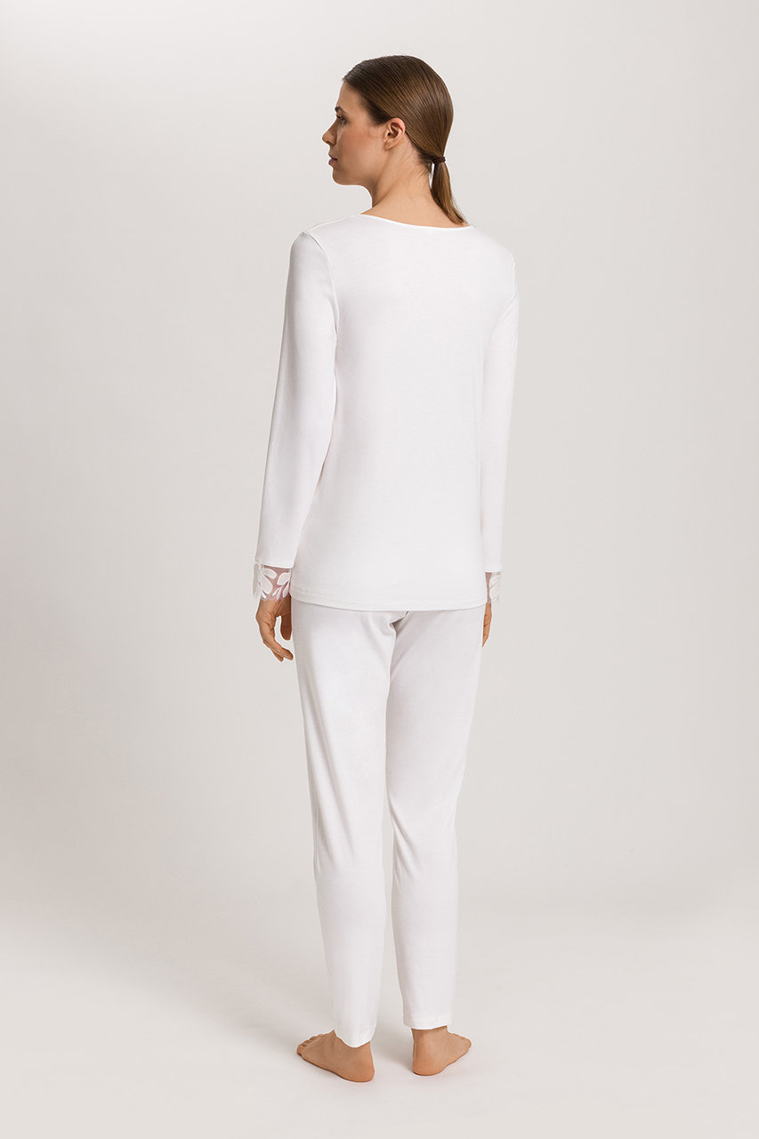 HANRO(ハンロ)｜パジャマ/ホワイト の通販｜ELLESHOP・(エル・ショップ