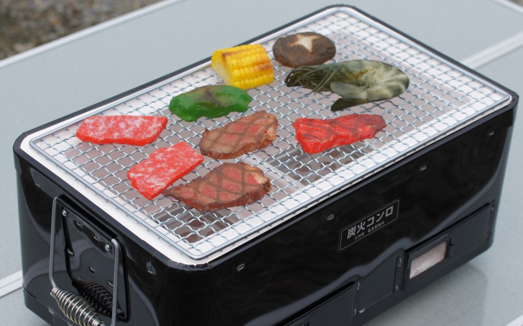 バーベキューコンロ鉄板(黒) 網 アミ 火ばさみ BBQ キャンプ