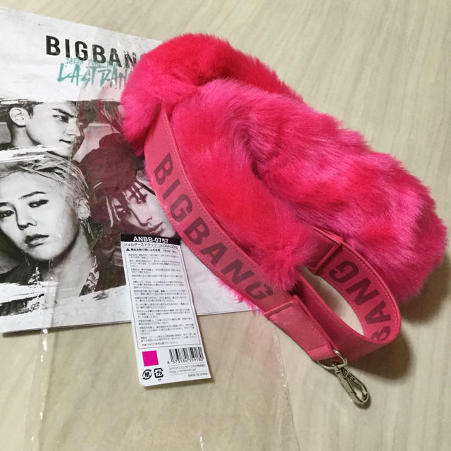 BIGBANG BIG BANG ビックバン ショルダーストラップ ファーピンク GD g