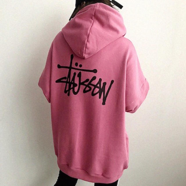 STUSSY - STUSSY パーカー ピンクの通販 by lll｜ステューシーならラクマ