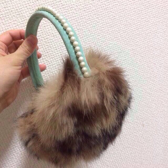 ディズニー パールつきヒョウ柄耳あて ミニー イヤーマフ ヒョウ柄