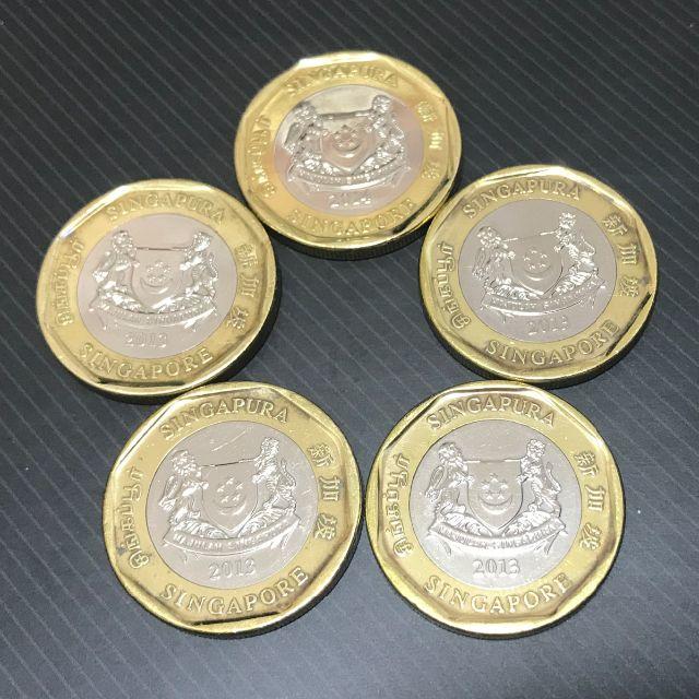 金運アップ☆シンガポールドル1ドル硬貨 × 10枚セット☆強力風水の