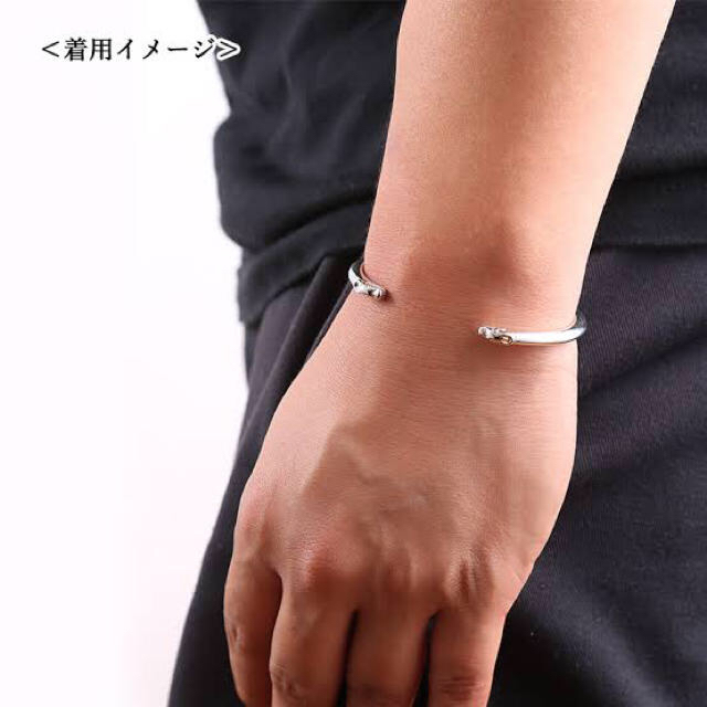 CHROME HEARTS スキニー ダブル ドッグ バングル ブレスレット クロム