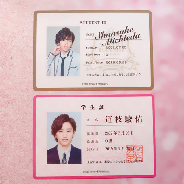 ジャニーズJr. - なにわ男子♡道枝駿佑 生徒手帳 学生証の通販 by e