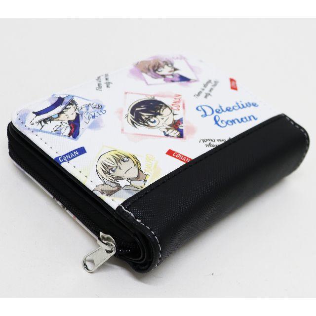 名探偵コナン 二つ折り財布 ウォレット ラウンド☆ホワイト/ブラック