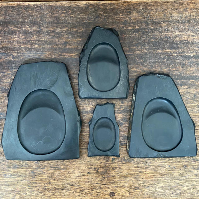 那智黒硯 4個 那智黒石 硯の通販 by A's-vintage｜ラクマ