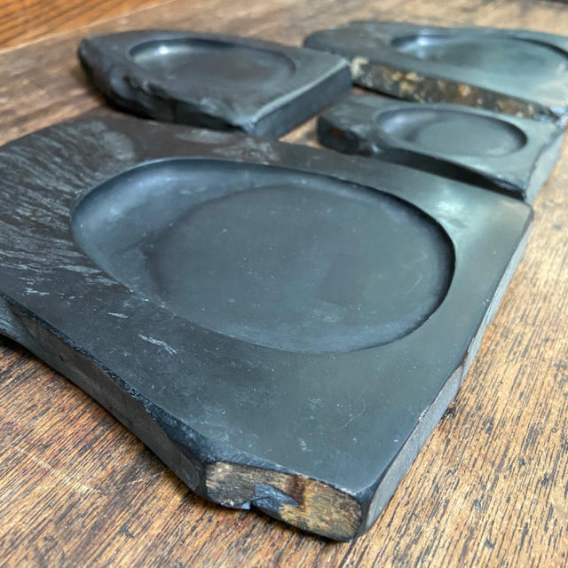 那智黒硯 4個 那智黒石 硯の通販 by A's-vintage｜ラクマ