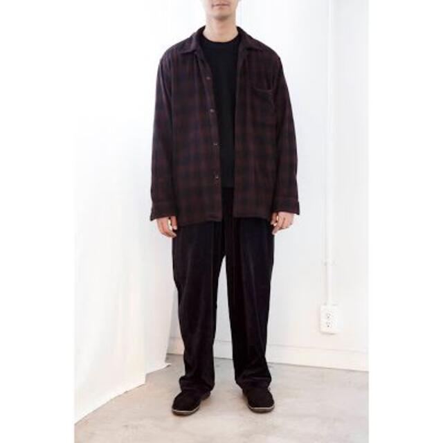 COMOLI - comoli ウールチェック オープンカラーシャツの通販 by