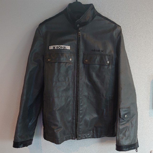 adidas - booさん adidas レザー ライダース W.ROHRL リアムギャラガー