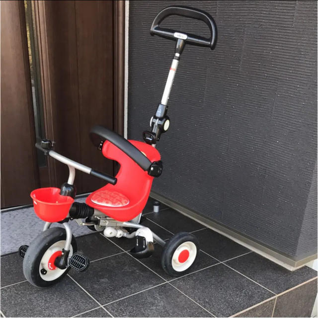 室内保管品】アイデス コンポタウン レッド 【折畳み式三輪車】の通販