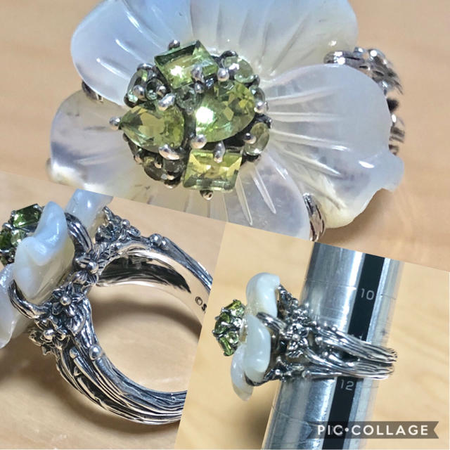 スティーブンデュエック 白蝶貝 フラワーリング STEPHEN DWECK