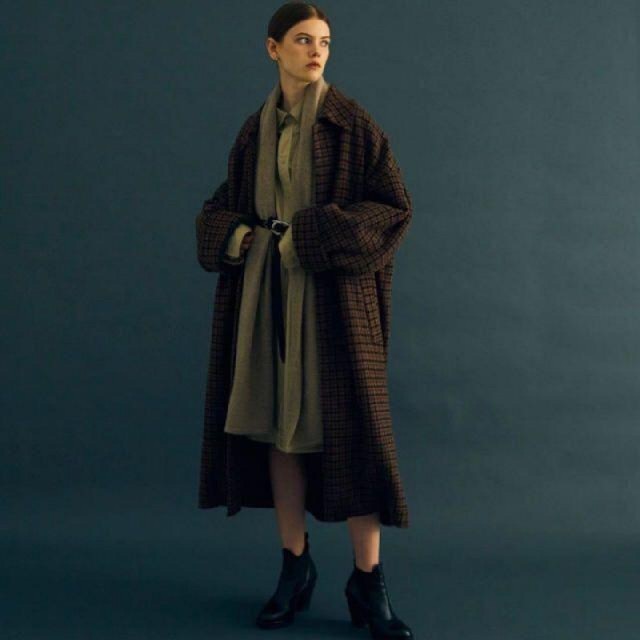 yoke DOUBLE JQUARD KNIT BAL COLLAR COAT yoke DOUBLE JQUARD KNIT